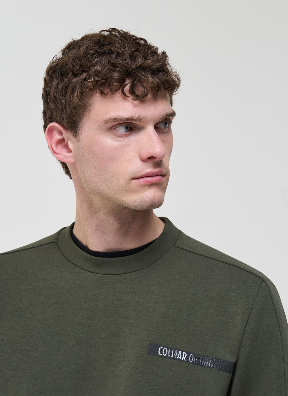 Cotton interlock crew-neck sweatshirt image number 2