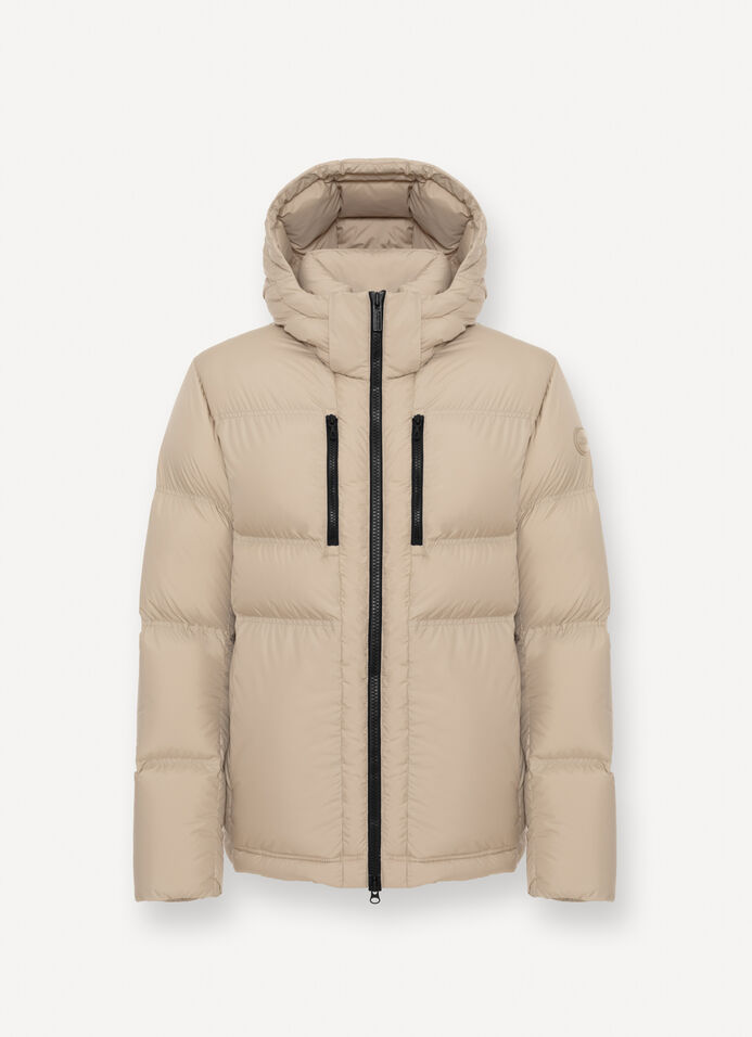 Puffy down jacket with hood image number 4