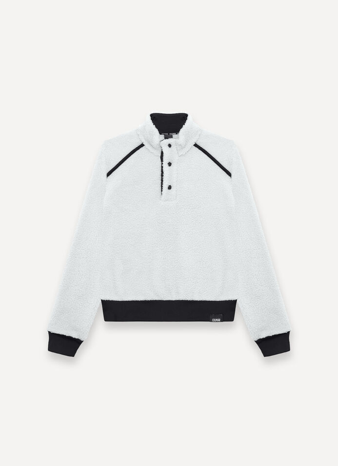 Teddy-effect cropped ski fleece  image number 4