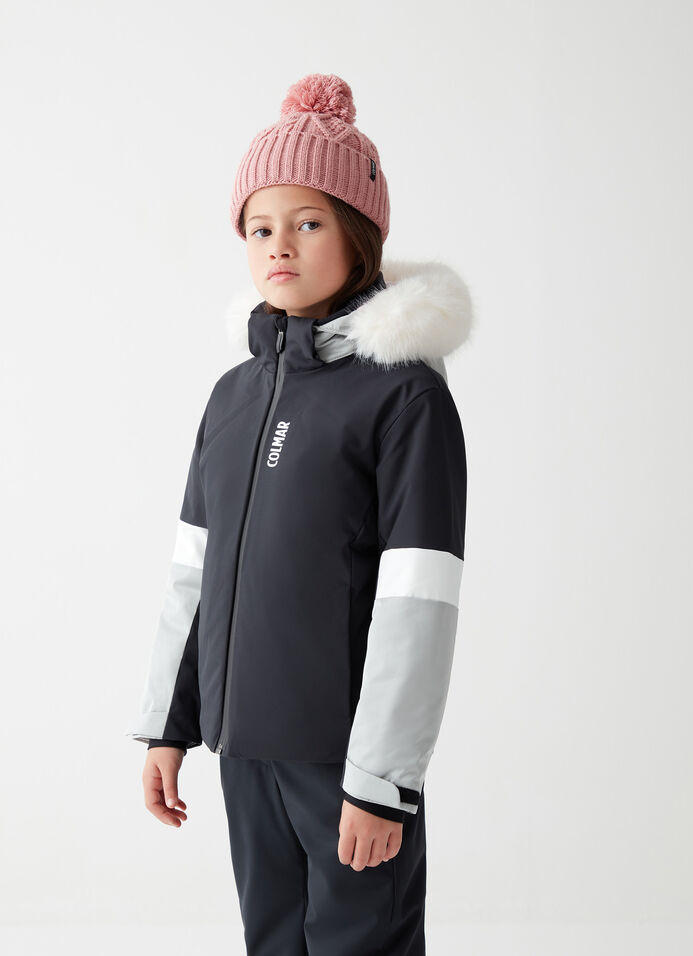 Girls’ ski jacket with fur image number 0