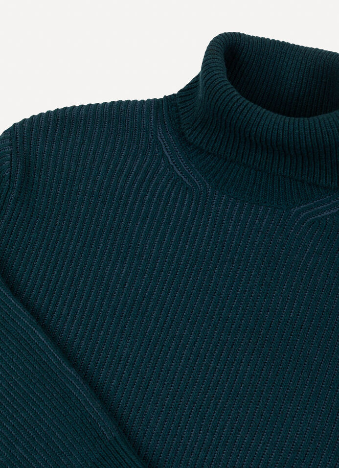 Fisherman’s rib-knit polo-neck pullover image number 5
