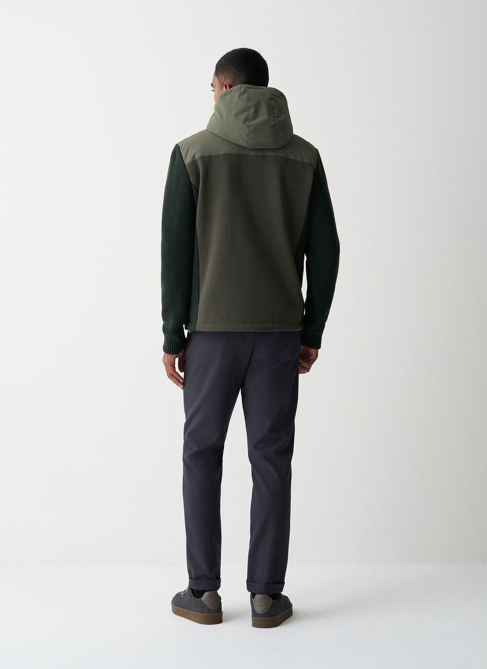 Giacca imbottita con maniche in maglia  image number 3