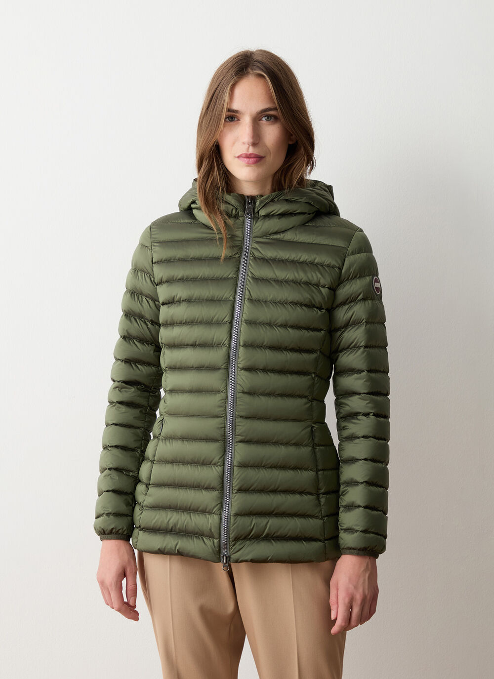 Fitted down jacket with hood image number 2