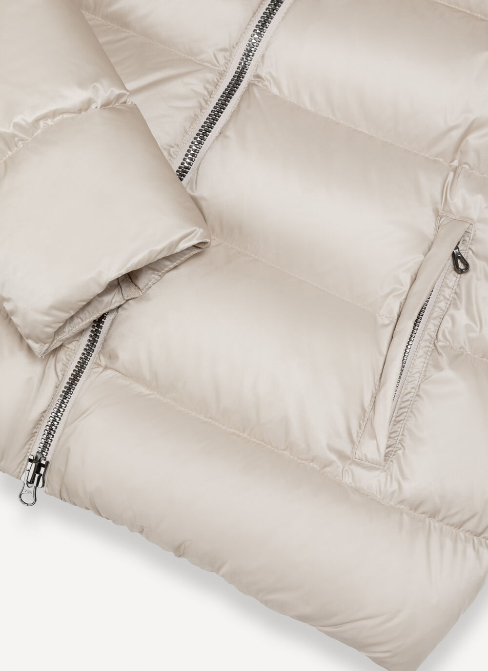 Down jacket with detachable hood image number 6