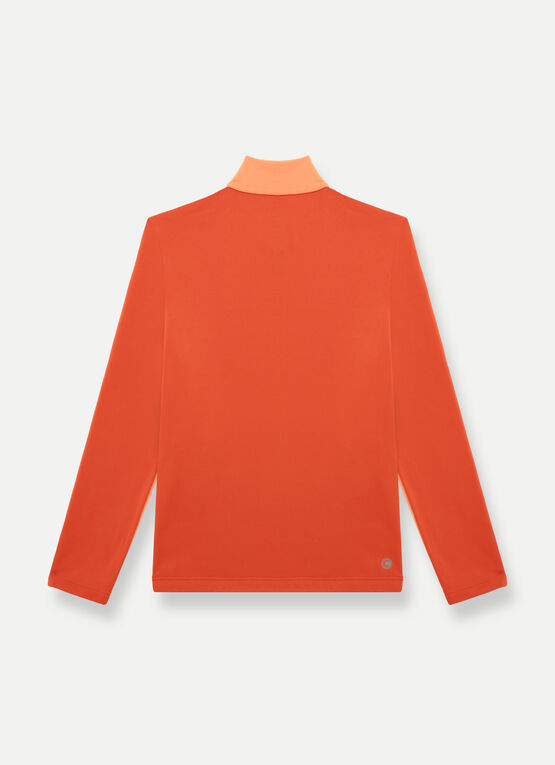 Felpa da sci con zip in pile stretch bicolor