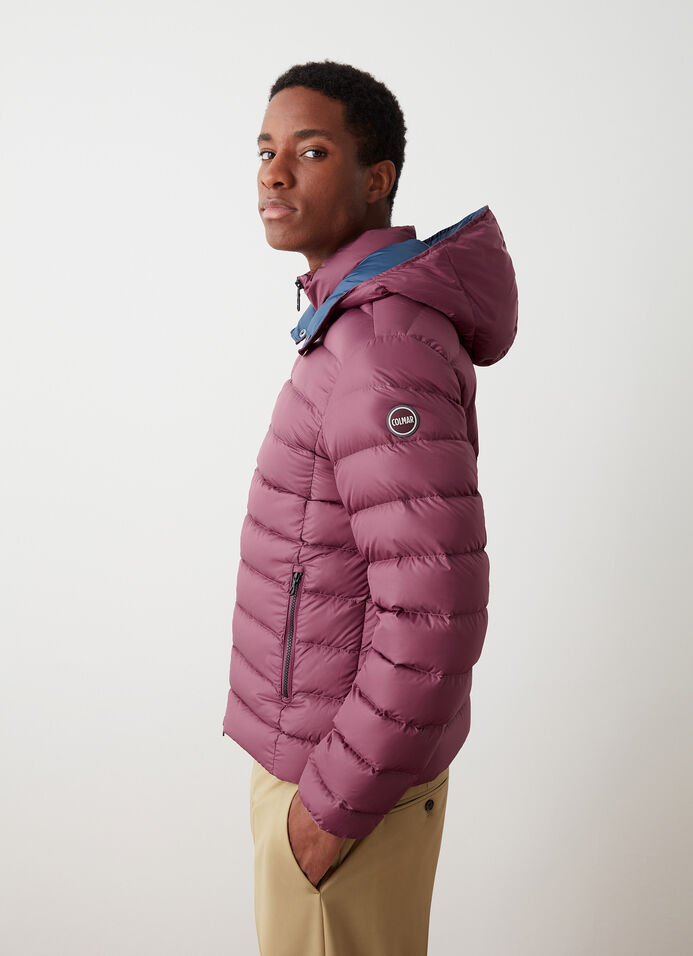 Sporty down jacket with detachable hood image number 0