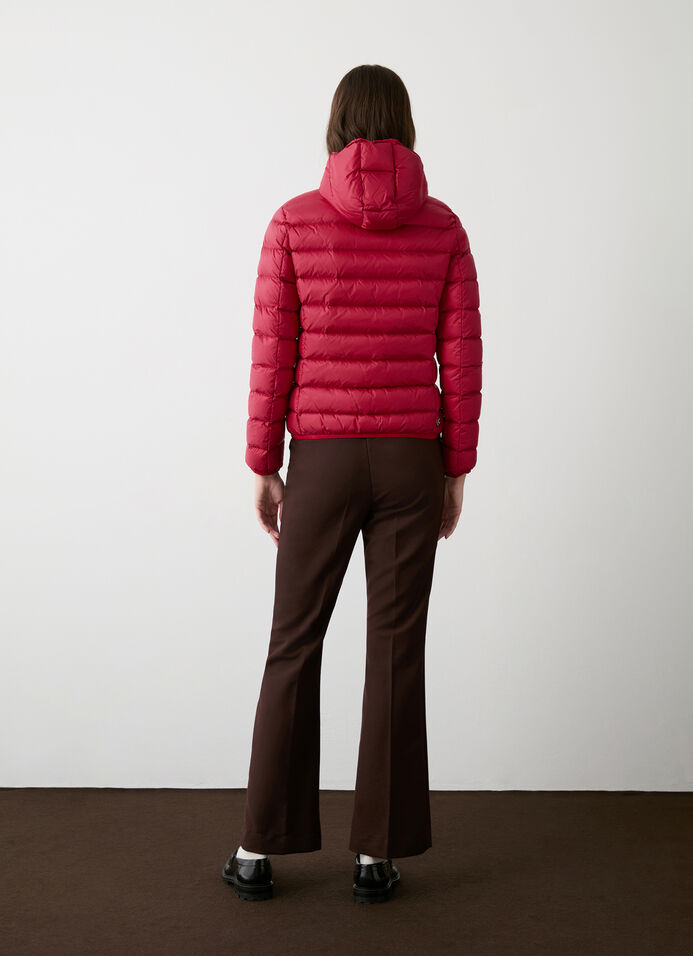 Short down jacket with attached hood image number 3