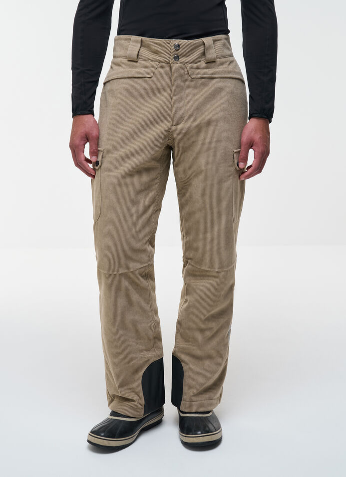 Corduroy cargo-style ski trousers