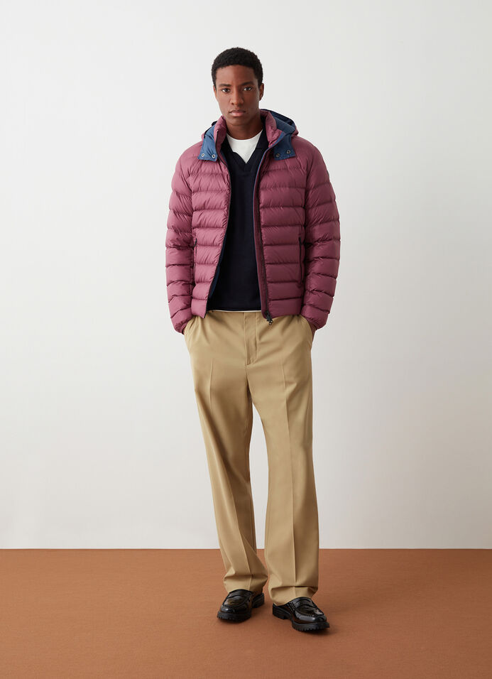 Sporty down jacket with detachable hood image number 1