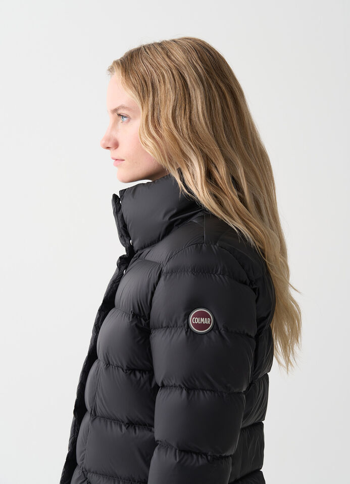 Long fitted down jacket image number 2