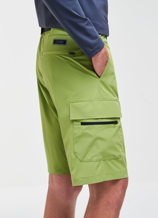 Bielastic Fabric Cargo Bermuda Shorts