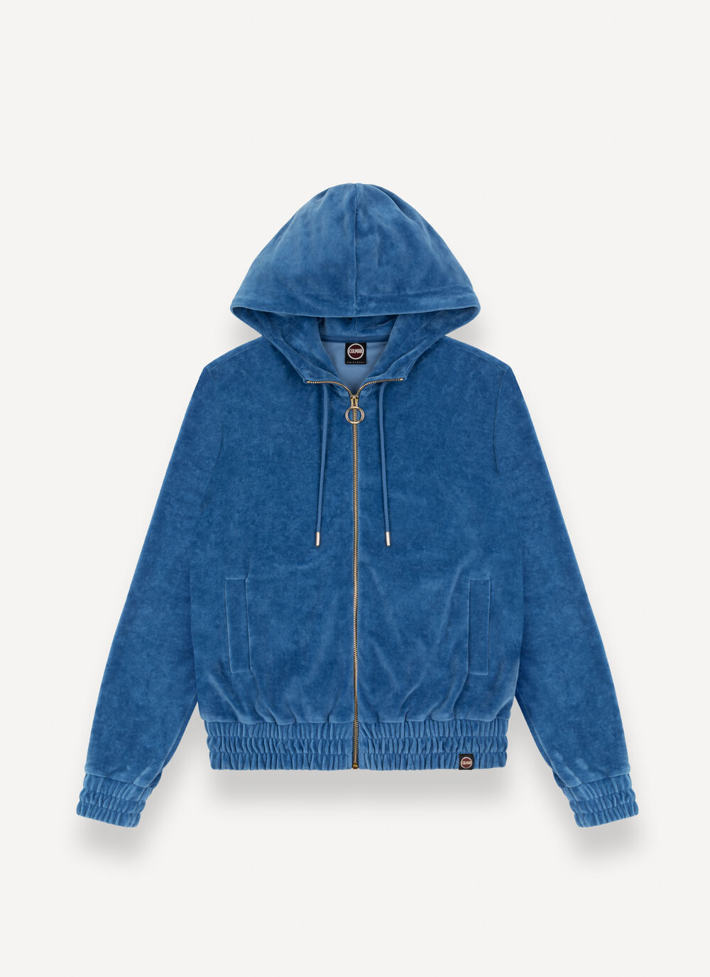 Velvet sweatshirt with zip image number 3