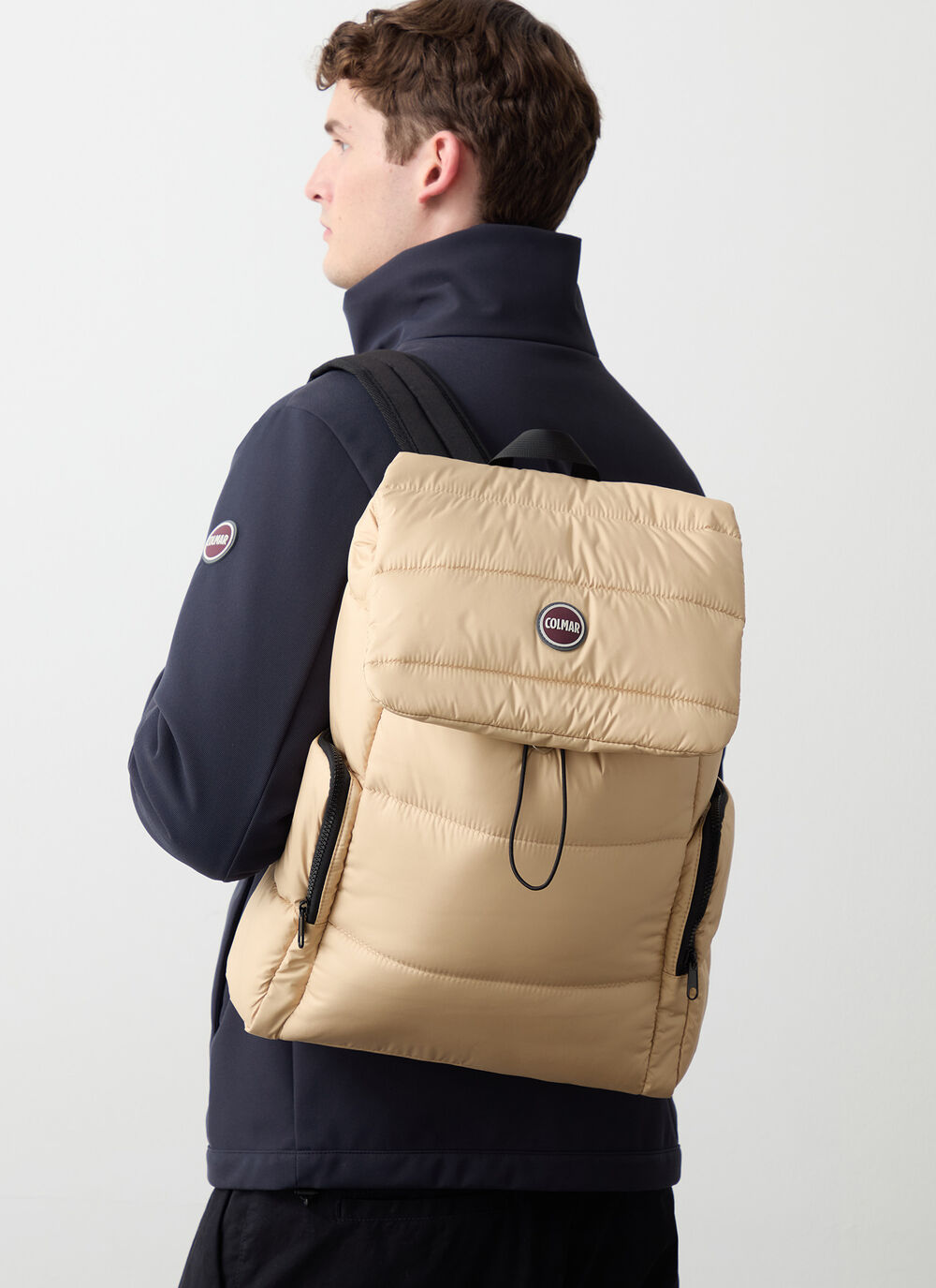 Zaino unisex trapuntato con tasconi image number 0