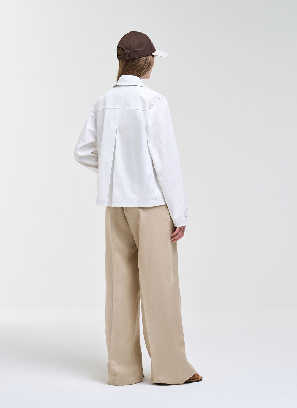 Double-breasted cotton jacket image number 3