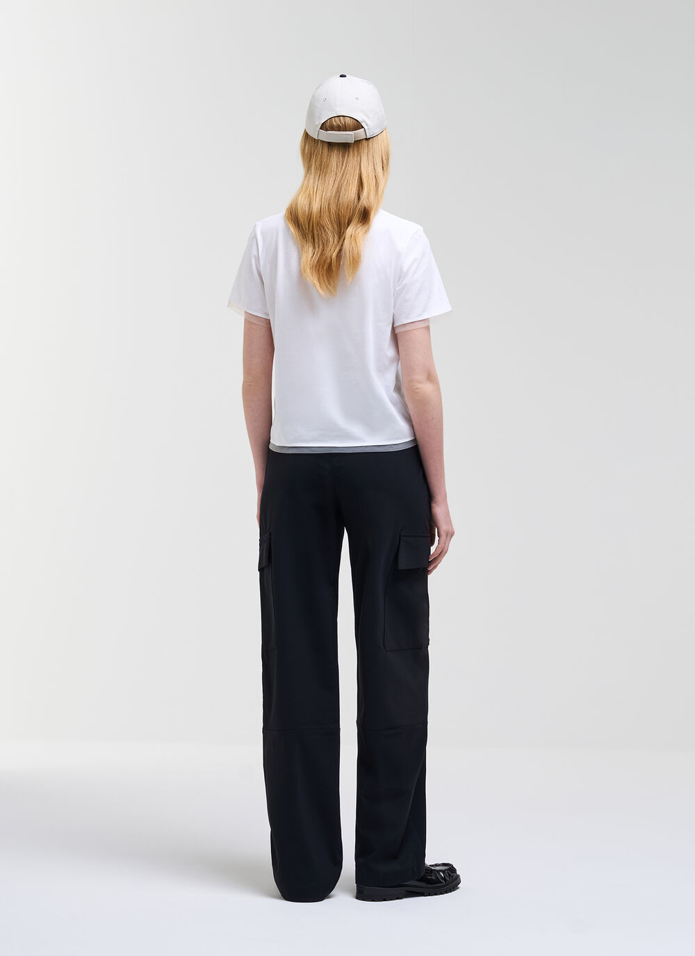 T-shirt with tulle details image number 3