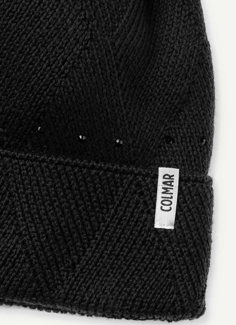 Women&rsquo;s hat with diamond motif and pom-pom image number 3