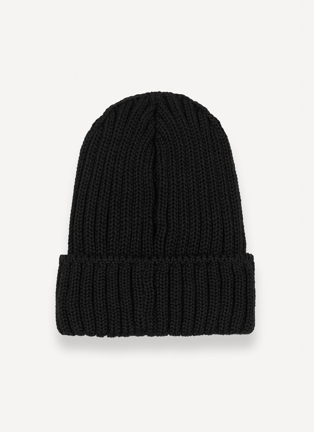 Unisex rib-knit hat with turn-up image number 3