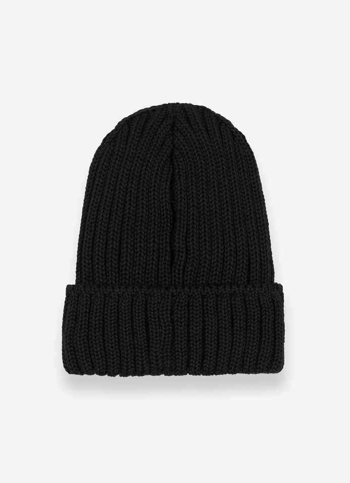 Unisex rib-knit hat with turn-up image number 3