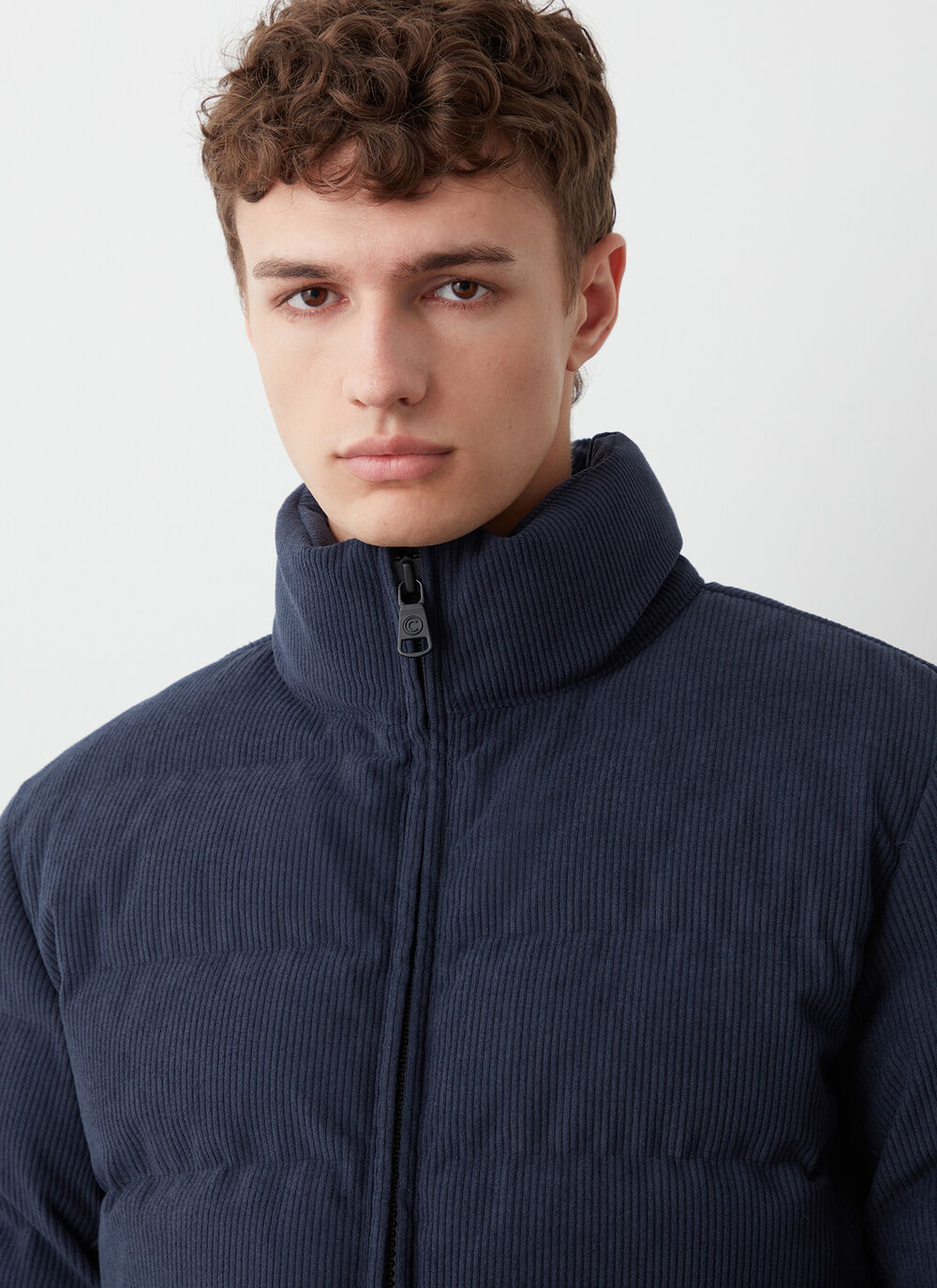 Waterproof corduroy down jacket image number 3