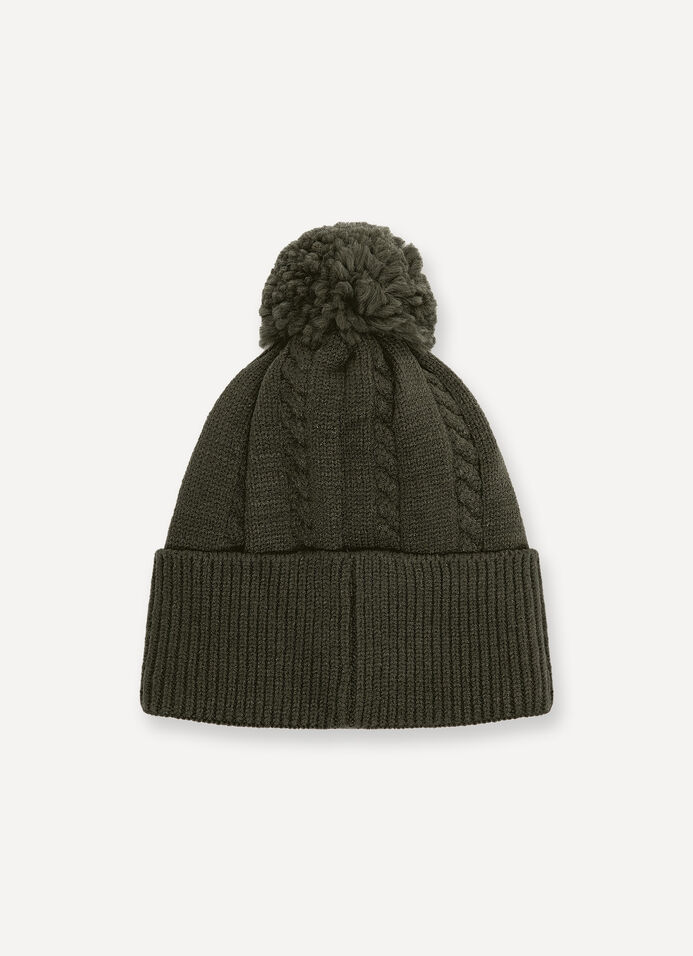 Braided hat with pompom image number 1