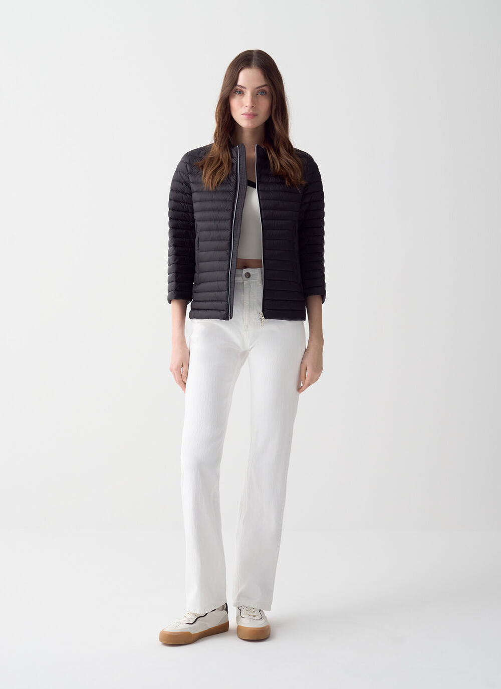 Quilted down-padded cape image number 0