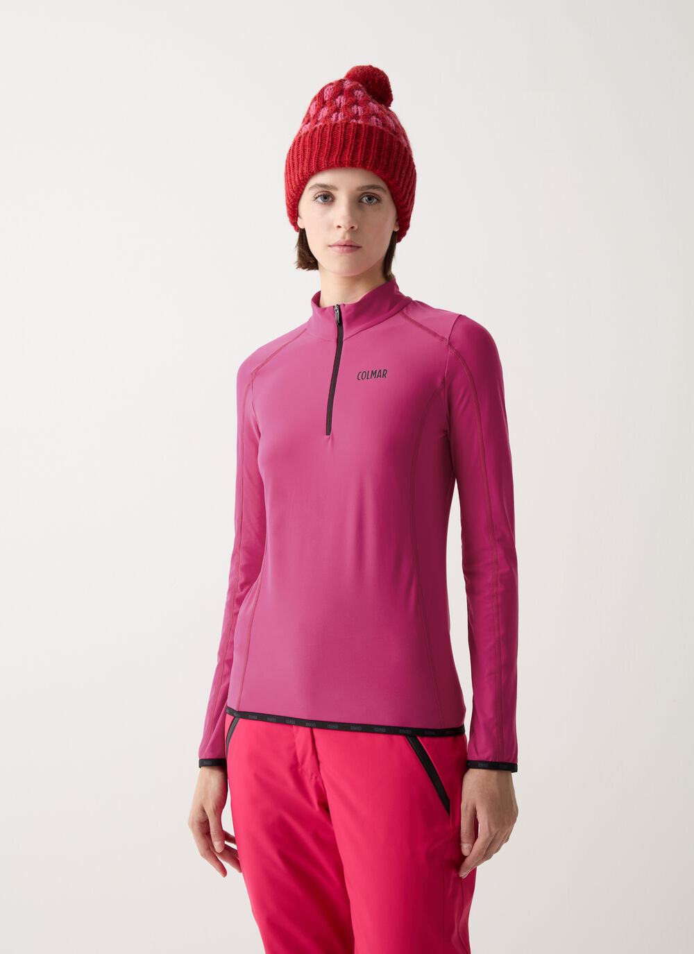Thermal stretch ski sweater image number 1