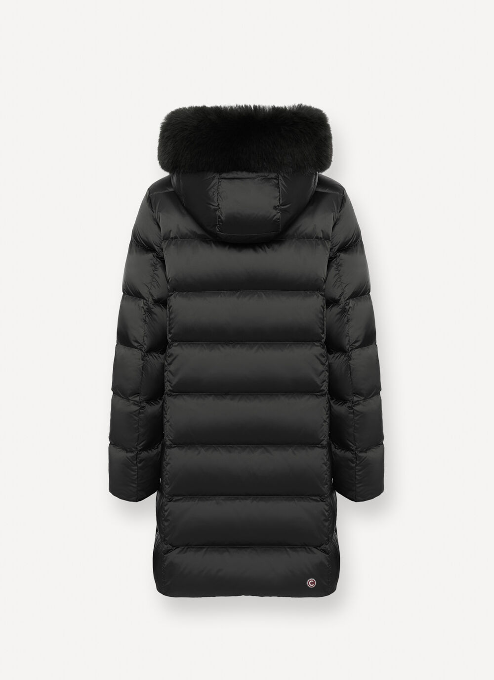 Long down jacket with faux fur image number 5