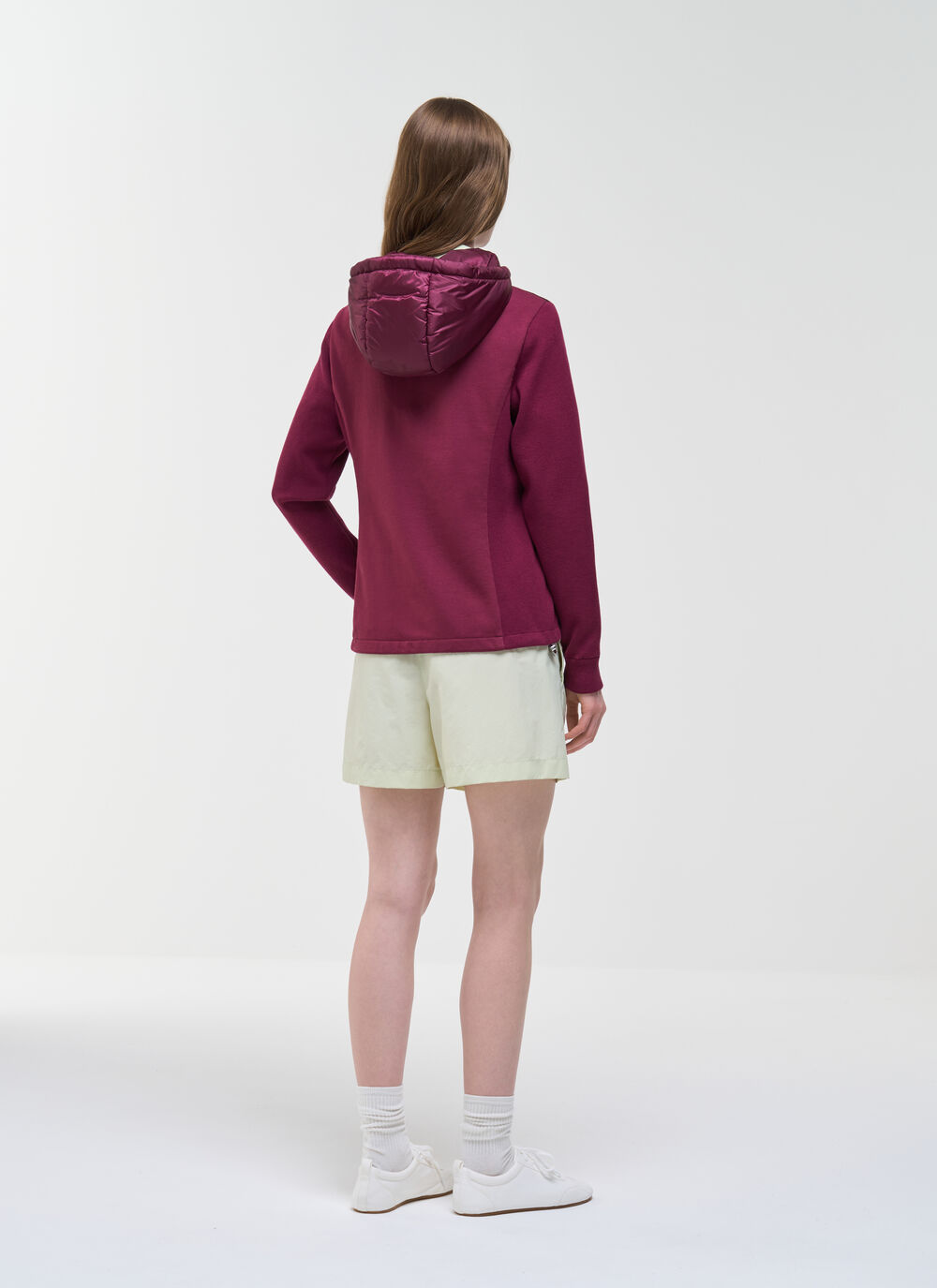 Hybrid padded jacket with hood image number 3