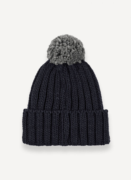 Unisex cap with pom-pom