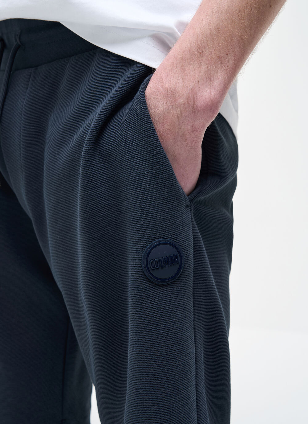 Bermuda in felpa millerighe image number 2