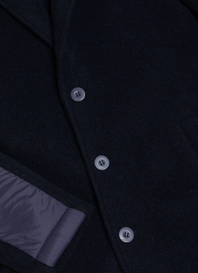 Wool cloth coat with nylon inserts  image number 6