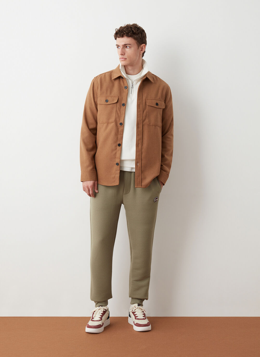 Ribbed ottoman sweatpants image number 1