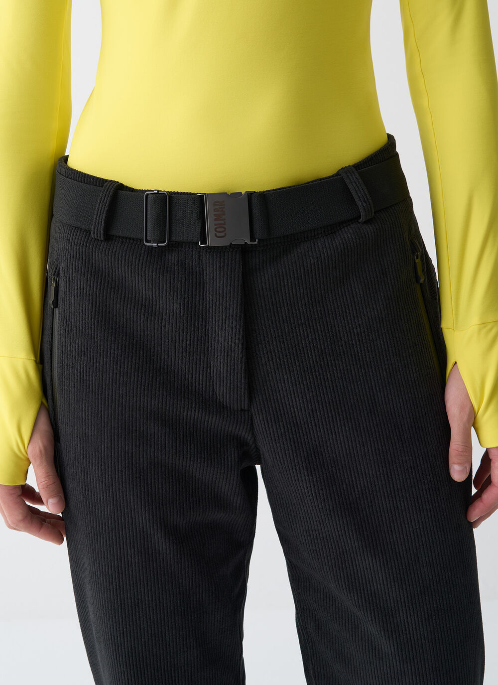 Padded corduroy ski pants image number 2