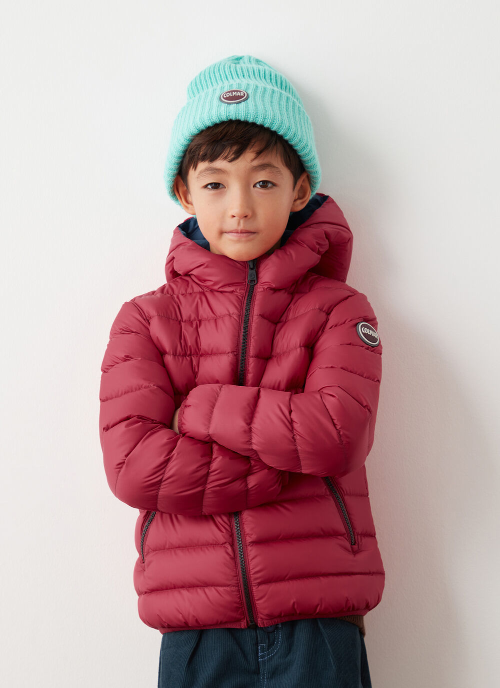 Sporty down jacket with fixed hood image number 0