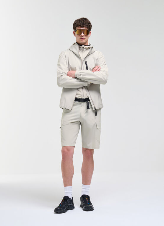 Bielastic Fabric Cargo Bermuda Shorts