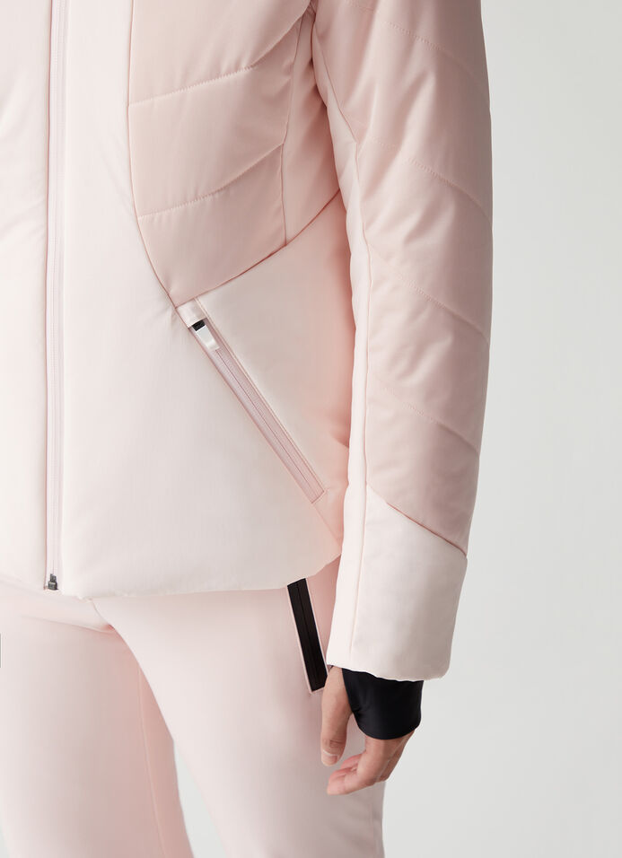 Satin fabric ski jacket image number 2