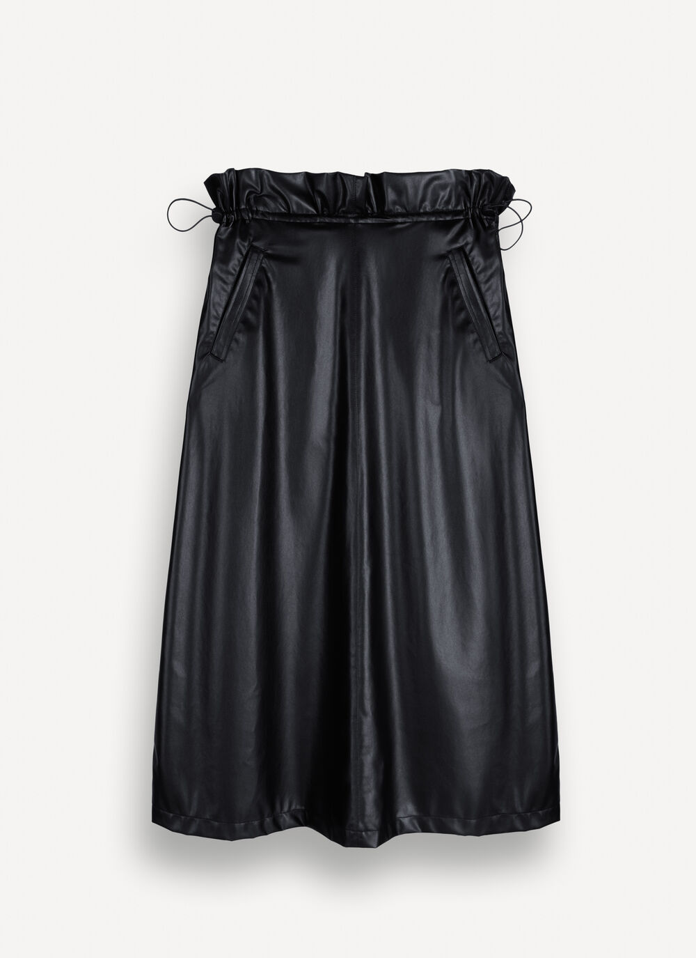 Faux leather midi skirt image number 4