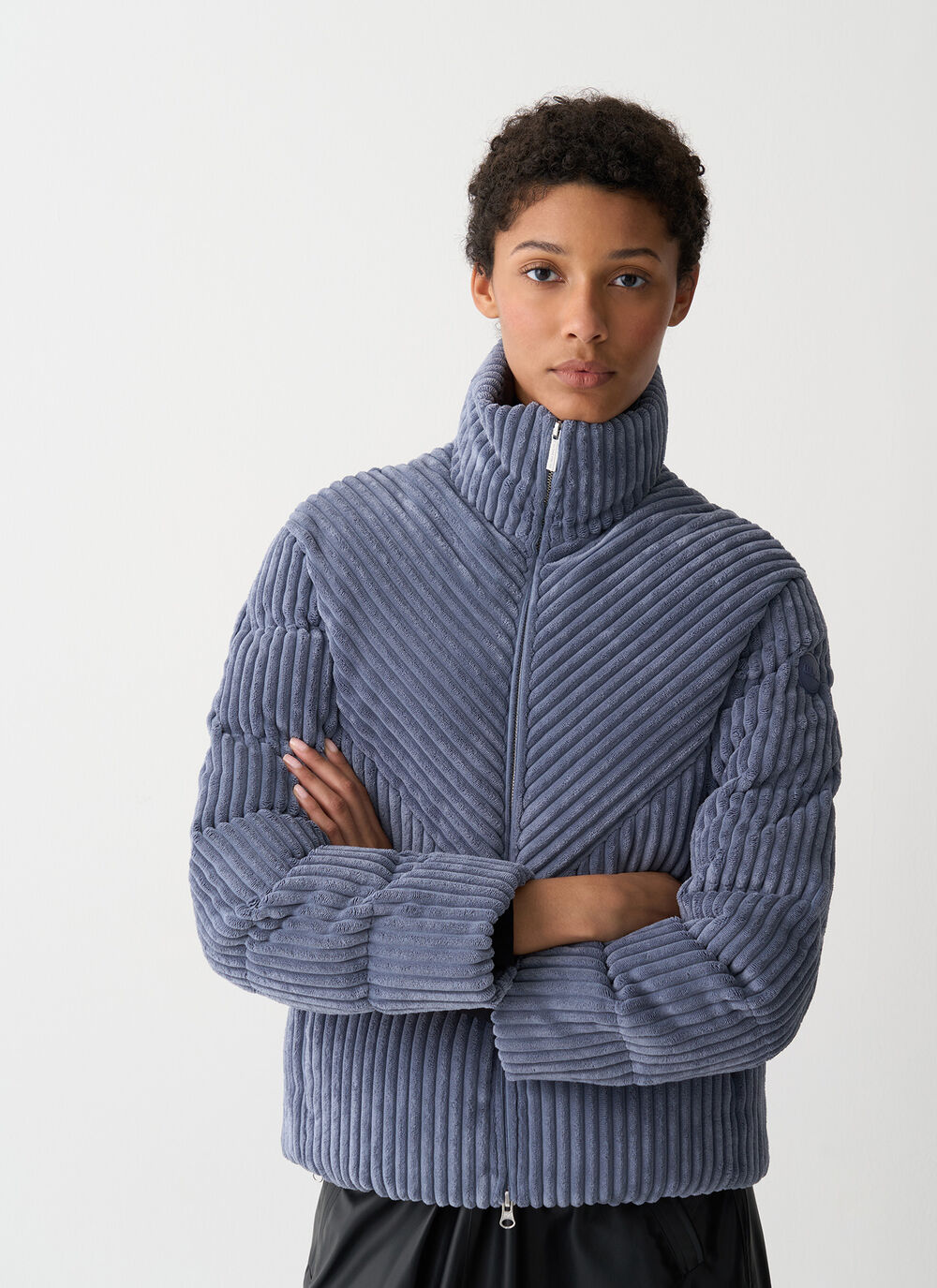 Corduroy down jacket image number 1