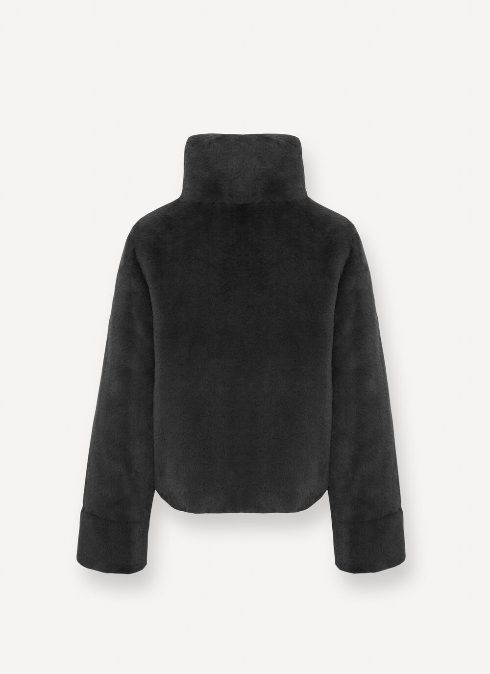 Reversible faux fur down jacket image number 6