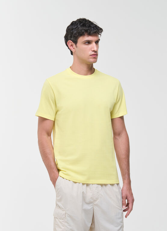 T-shirt logata in piqu&eacute; di cotone