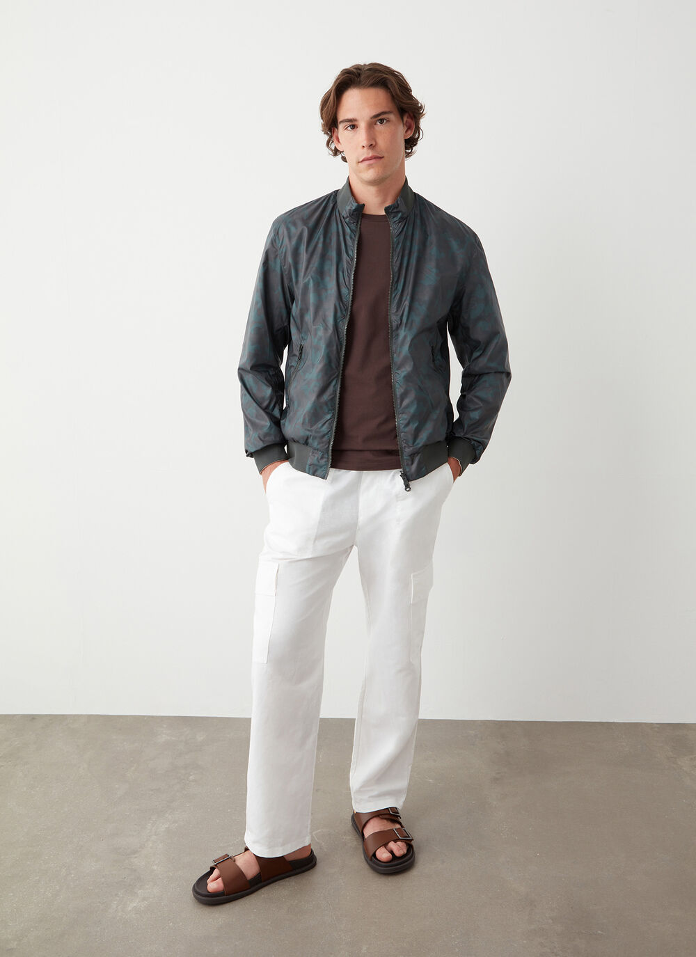 Reversible camouflage bomber jacket image number 0