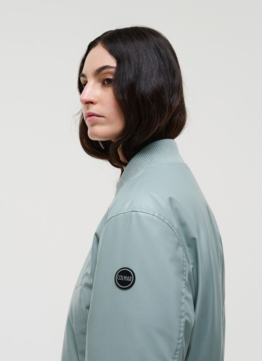 Faux leather bomber jacket image number 2