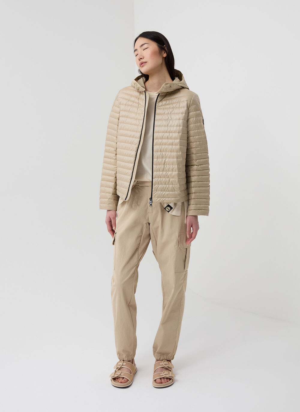 Light down jacket with hood image number 1