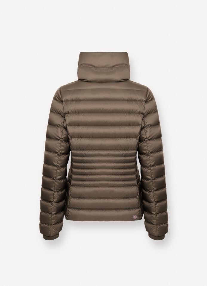 Fitted down jacket with knit cuffs image number 5
