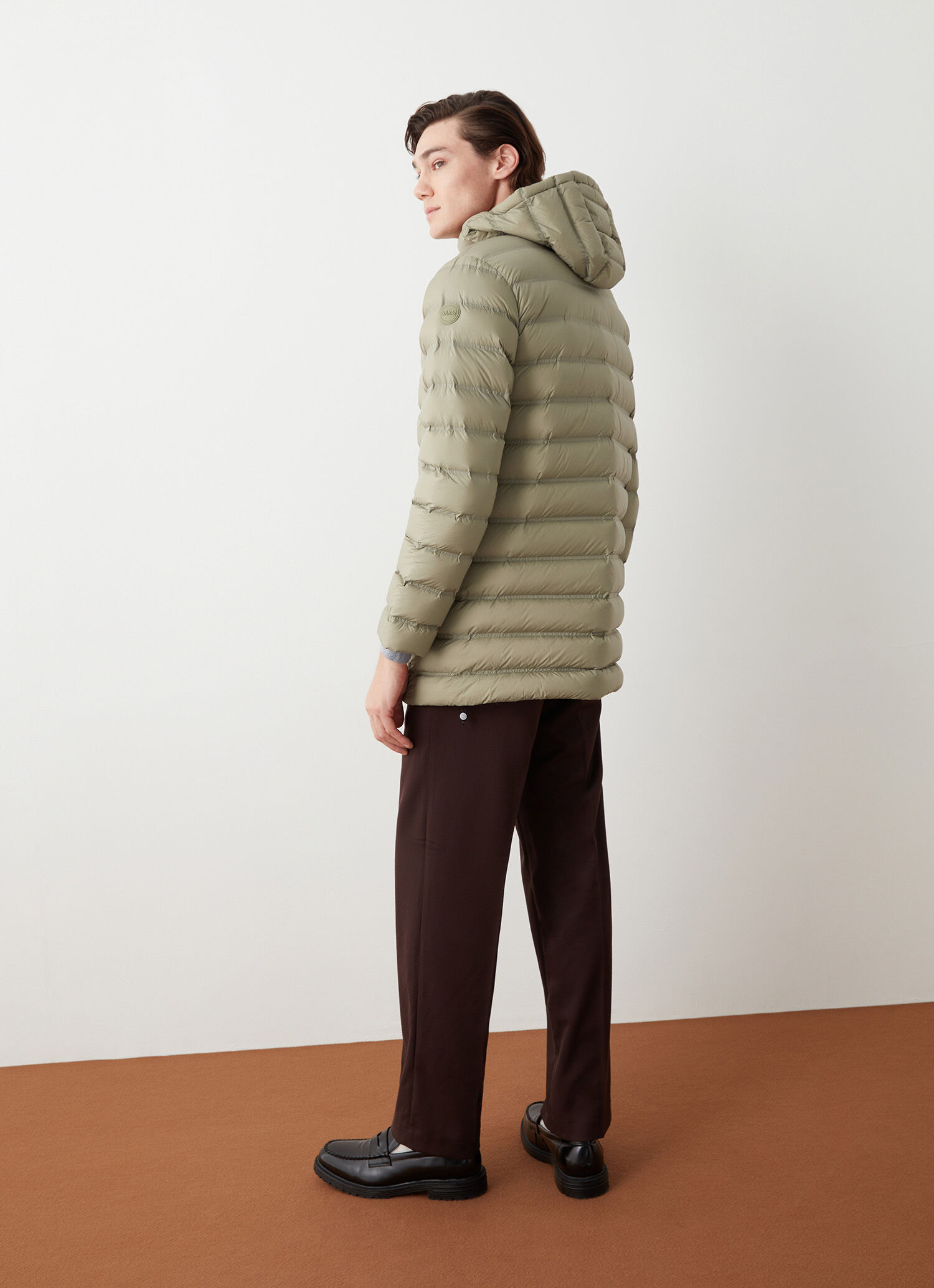 ダウンジャケット・コート COLMAR ORIGINALS FW24 DPP-QUILT WITH LOGO (2204 2XX68) Down jacket with seamless quilting - MUDDY GREEN | Colmar