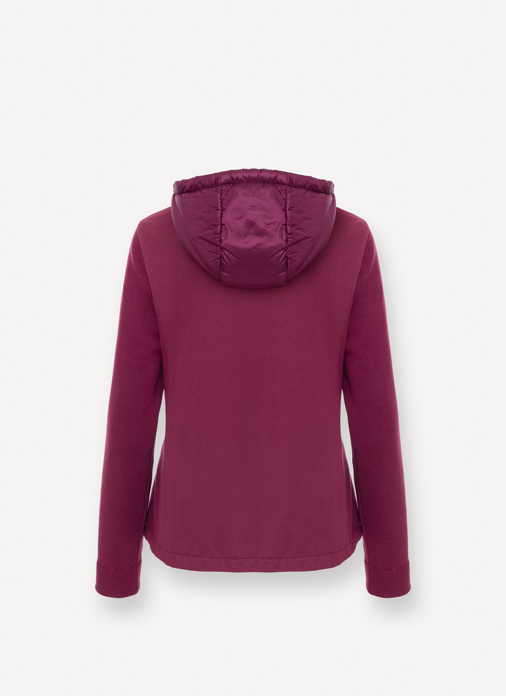 Hybrid padded jacket with hood
