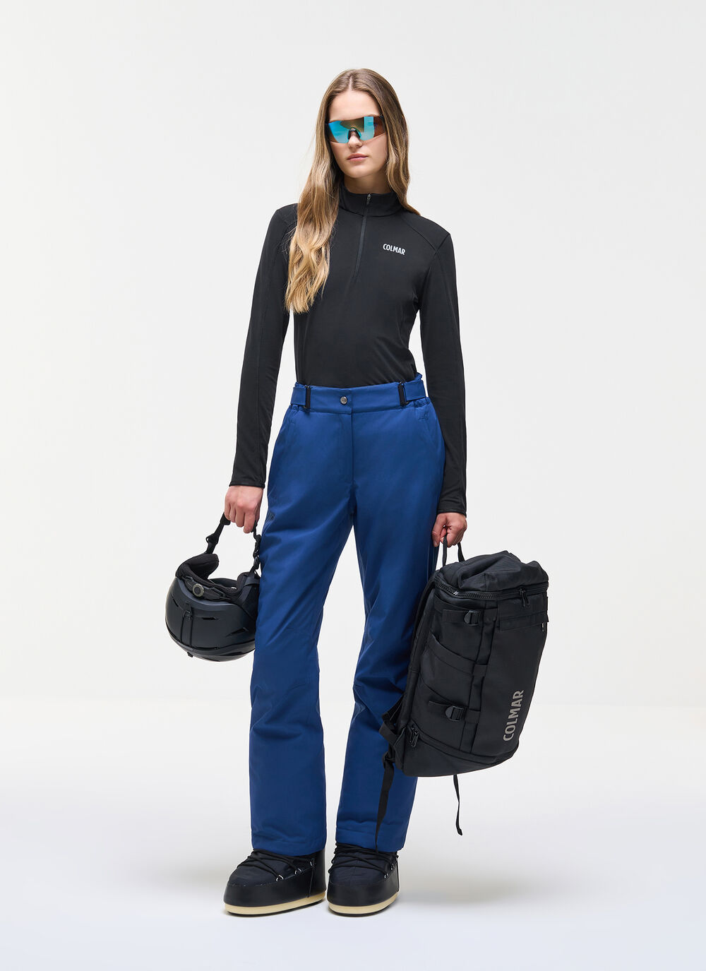 Thermal ski sweatshirt with half-zip image number 1