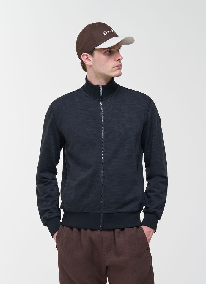 Full zip sweatshirt with a flame effect