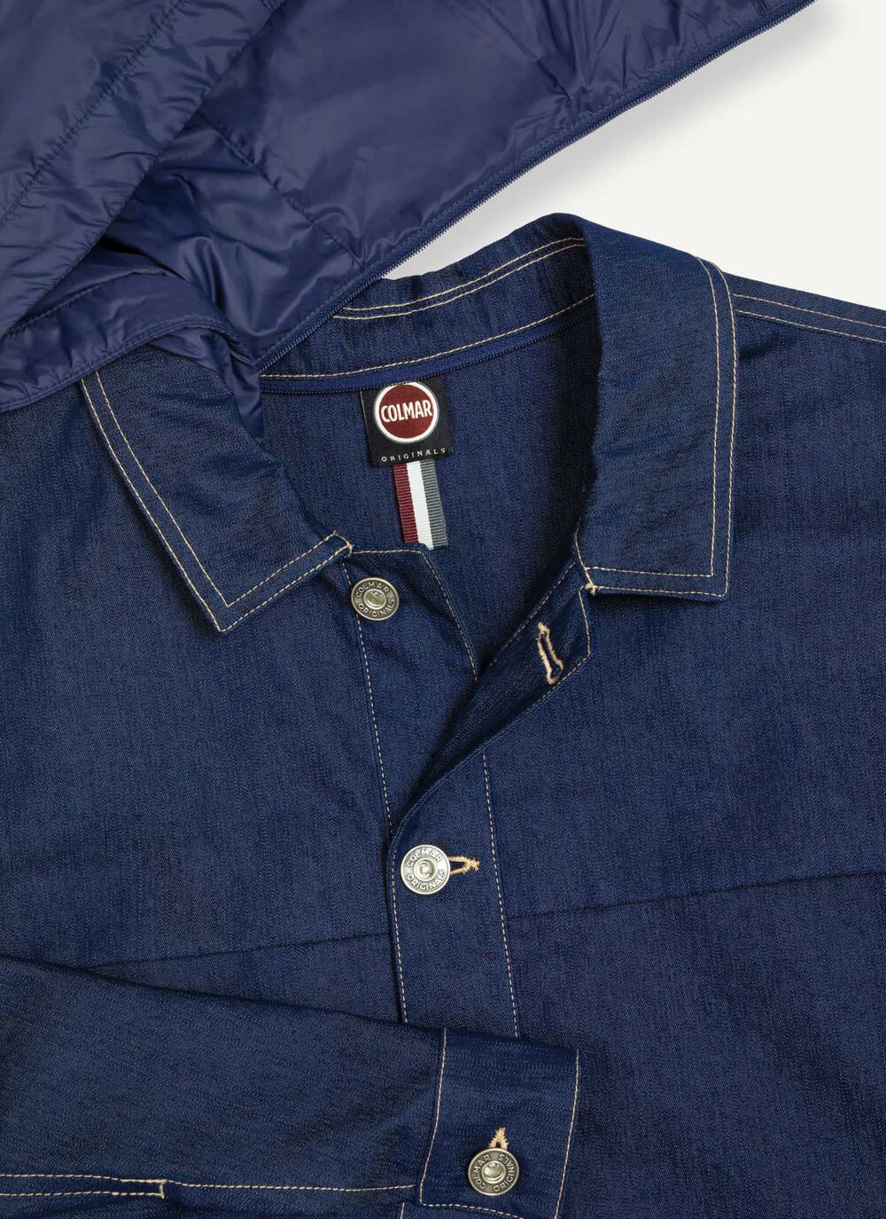 Denim jacket with detachable hood image number 7