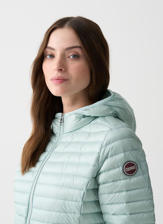 Hooded down jacket